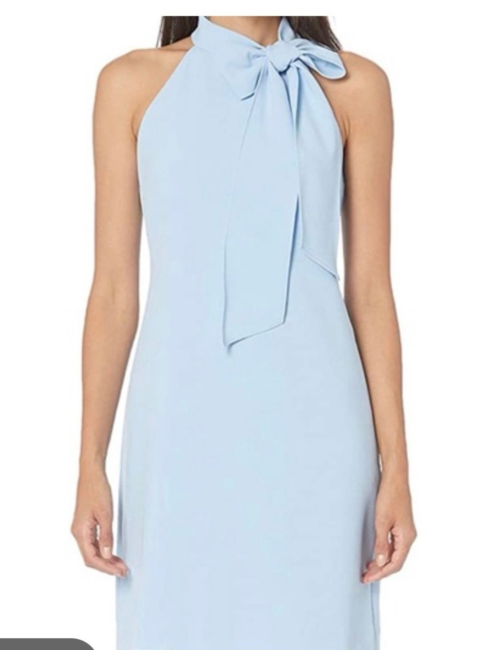 Vince Camuto Bow Neckline Baby Blue Dress Size 10
